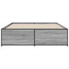 vidaXL Cadre de lit sans matelas sonoma gris 140x200 cm
