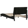 vidaXL Cadre de lit sans matelas Hanko noir 100x200 cm tissu