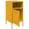 vidaXL Table de chevet jaune moutarde 36x39x68 cm acier