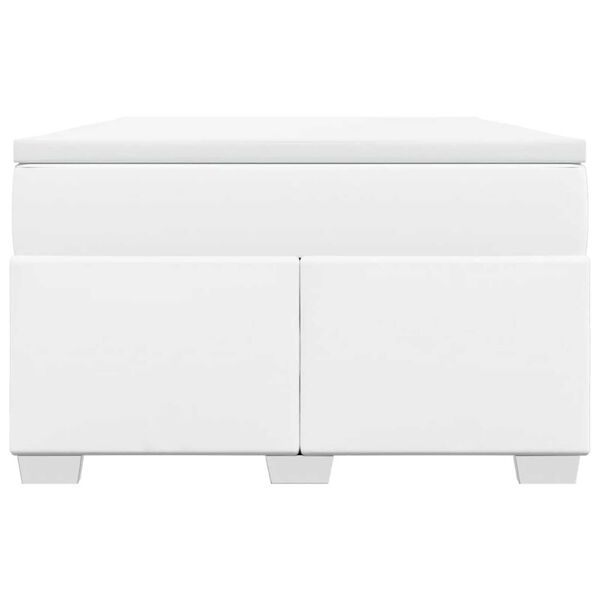 vidaXL Sommier &agrave; lattes de lit avec matelas blanc 120x190cm similicuir