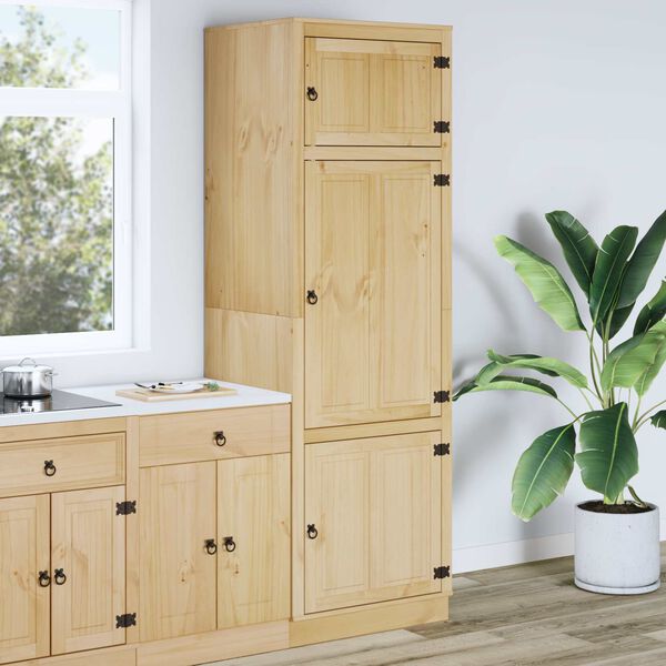 vidaXL Armoire avec &eacute;tag&egrave;re avec porte Miel 60 x 32 x 40 cm Pin massif