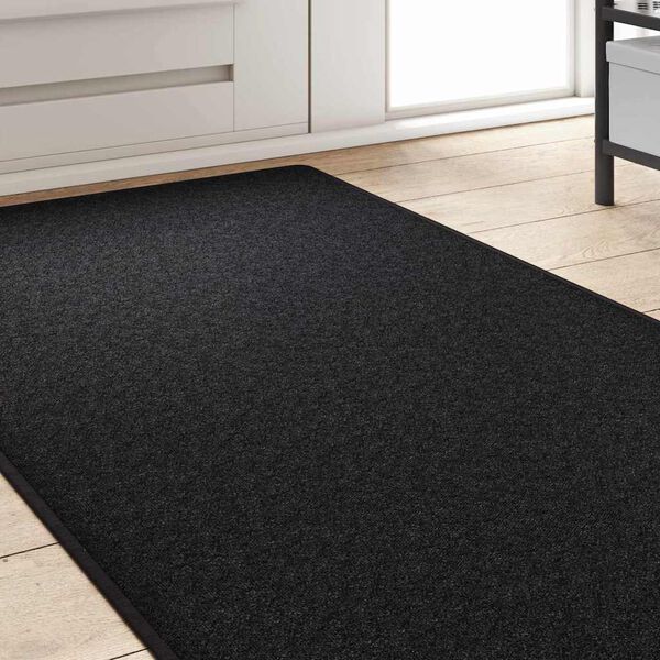 vidaXL Tapis Couloir Anthracite 80 x 500 cm 100% Polypropyl&egrave;ne