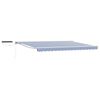 vidaXL Auvent r&eacute;tractable &eacute;lectrique Bleu et Blanc 4,5 &times; 3,5 m