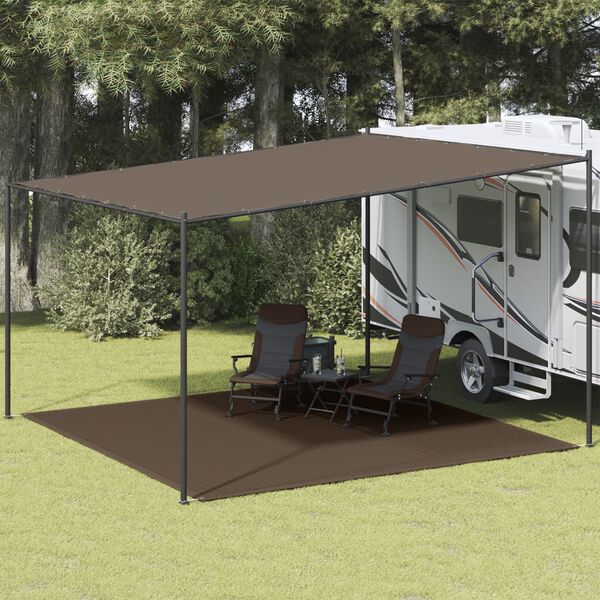 vidaXL Tapis de tente 400x400 cm Marron
