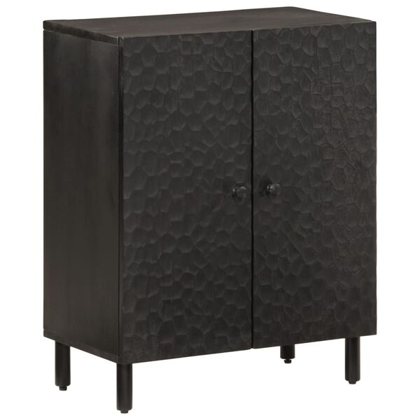vidaXL Armoire lat&eacute;rale noir 60x33x75 cm bois massif de manguier