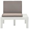 vidaXL Salon de jardin 5 pcs Plastique Blanc