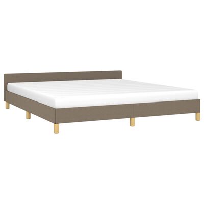 vidaXL Cadre de lit sans matelas taupe 180x200 cm tissu