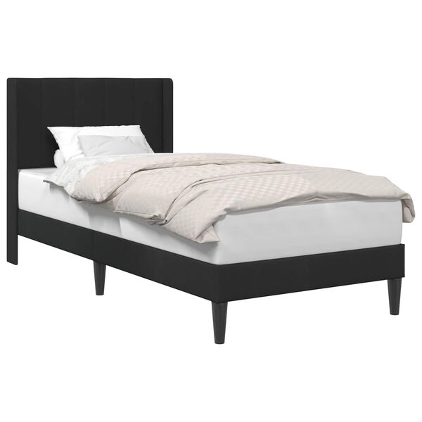 vidaXL Cadre de lit avec t&ecirc;te de lit Noir 80 x 200 cm Velours
