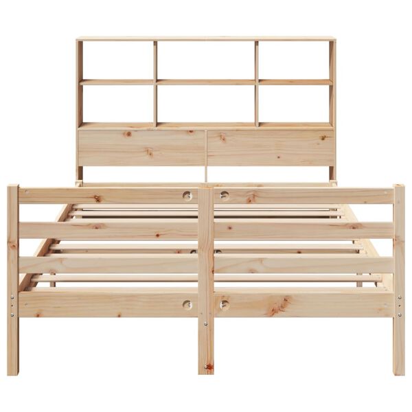 vidaXL Lit biblioth&egrave;que sans matelas 120x200 cm bois de pin massif