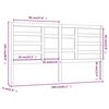 vidaXL T&ecirc;te de lit Noir 206x4x104 cm Bois massif de pin
