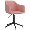 vidaXL Chaise pivotante de salle &agrave; manger Rose Velours