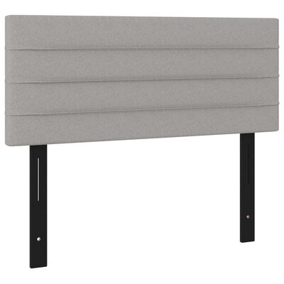 vidaXL Tête de lit gris clair 100x5x78/88 cm tissu