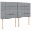 vidaXL Sommier &agrave; lattes de lit avec matelas Gris clair 180x200cm Tissu
