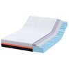 vidaXL Matelas Blanc et Gris 140 x 190 cm Tissu jacquard