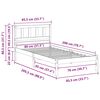 vidaXL Cadre de lit avec t&ecirc;te de lit Marron 80 x 200 cm Pin massif