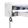 vidaXL Auvent r&eacute;tractable bleu et blanc 3,5x2,5 m tissu et aluminium