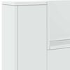 vidaXL Cabinet de T&ecirc;te de Lit avec LED Blanc 140 x 16,5 x 103,5 cm