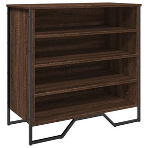 vidaXL Armoire &agrave; chaussures ch&ecirc;ne marron 80x38x78 cm bois d'ing&eacute;nierie