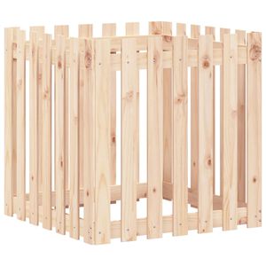 vidaXL Jardini&egrave;re avec design de cl&ocirc;ture 70x70x70 cm pin massif