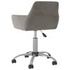 vidaXL Chaises pivotantes &agrave; manger lot de 6 Gris clair Velours