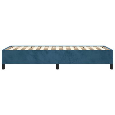 vidaXL Cadre de lit Bleu foncé 100x200 cm Velours