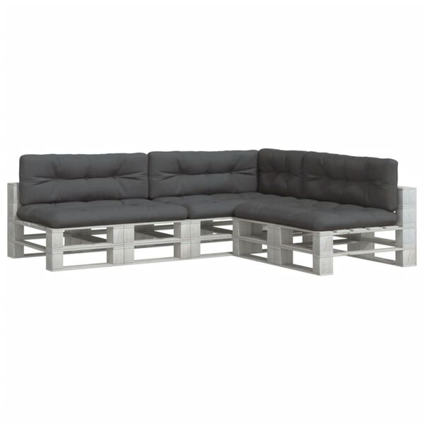 vidaXL Coussins de palette lot de 7 anthracite tissu