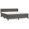 vidaXL Sommier &agrave; lattes de lit et matelas Gris fonc&eacute; 160x200cm Velours
