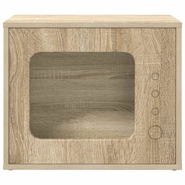 vidaXL Maison pour chat Sonoma 51 x 30 x 42,5 cm Bois d'ing&eacute;nierie