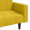 vidaXL Canap&eacute;-lit &agrave; 2 places avec deux oreillers Jaune Velours
