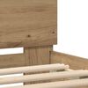 vidaXL Cadre de lit Ch&ecirc;ne artisanal 120 x 190 cm Bois d'ing&eacute;nierie