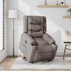 vidaXL Fauteuil inclinable &eacute;lectrique taupe tissu