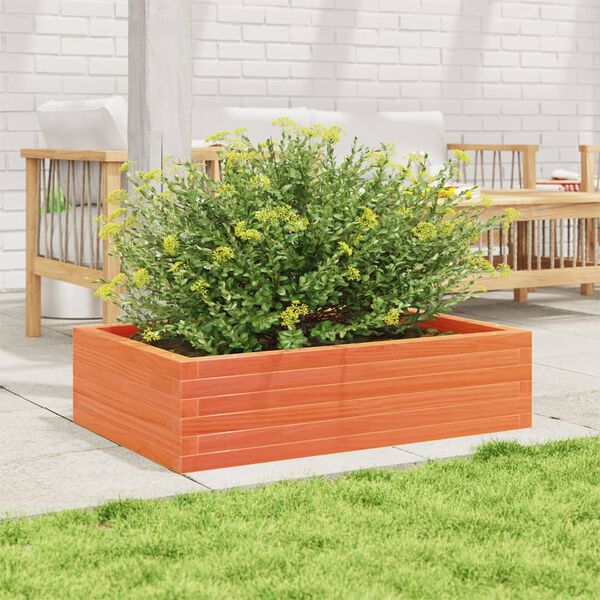 vidaXL Jardini&egrave;re cire marron 90x60x23 cm bois de pin massif
