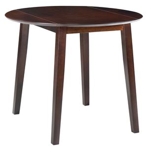vidaXL Table de salle &agrave; manger ronde &agrave; abattant MDF Marron