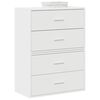 vidaXL Armoires avec 2 tiroirs 2pcs blanc 60x31x40cm bois d'ing&eacute;nierie
