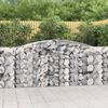 vidaXL Paniers à gabions arqués 9 pcs 400x50x100/120 cm Fer galvanisé