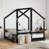 vidaXL Cadre de lit pour enfant noir 2x(70x140) cm bois de pin massif