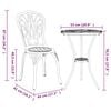 vidaXL Ensemble bistro de jardin 3 pcs Vert Aluminium