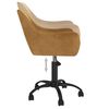 vidaXL Chaises pivotantes &agrave; manger lot de 6 Marron Velours