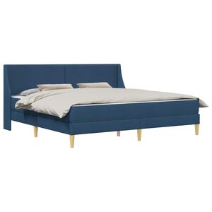 vidaXL Cadre de lit avec matelas Bleu 180 x 200 cm Polyester