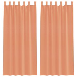 vidaXL Rideaux en voile avec boucles 2 pcs terre cuite 140x225 cm