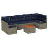 vidaXL Ensemble de canap&eacute; de jardin avec coussin 8 pcs Gris polyrotin