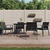 vidaXL Chaises de jardin et coussins lot de 4 noir 56,5x57x83 cm rotin
