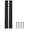 vidaXL Poign&eacute;e de meuble 2 pcs Noir 110 x 12 x 36 mm Fer