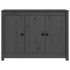 vidaXL Buffet Gris 100x35x74 cm Bois massif de pin