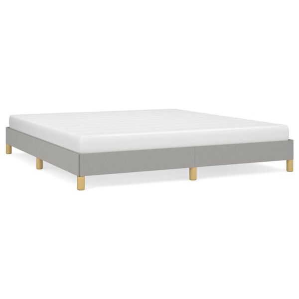 vidaXL Cadre de lit sans matelas gris clair 180x200 cm tissu