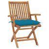 vidaXL Chaises pliables de jardin avec coussins lot de 4 Teck solide