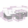 vidaXL Ensemble de canap&eacute; de jardin 8 pcs Beige Poly rotin