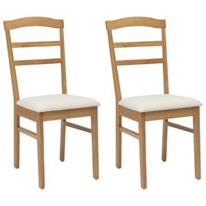 vidaXL Chaise de salle &agrave; manger 2 pcs Naturel et clair
