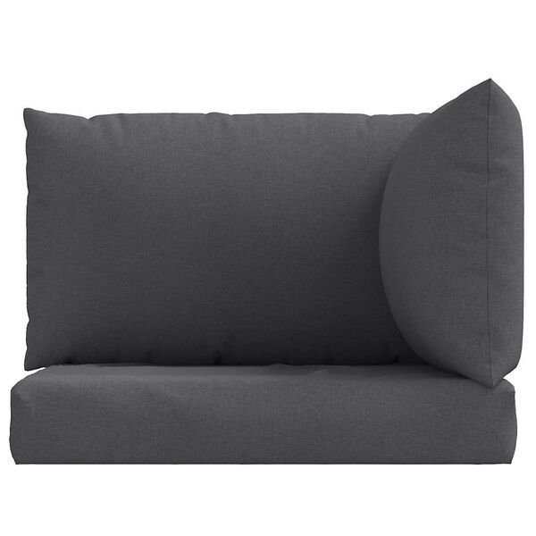 vidaXL Coussins de palette lot de 3 anthracite m&eacute;lang&eacute; tissu