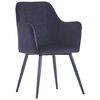 vidaXL Chaises &agrave; manger lot de 2 Noir Velours